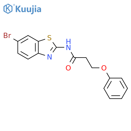 N-(6-bromo-1,3-benzothiazol-2-yl)-3-phenoxypropanamide structure