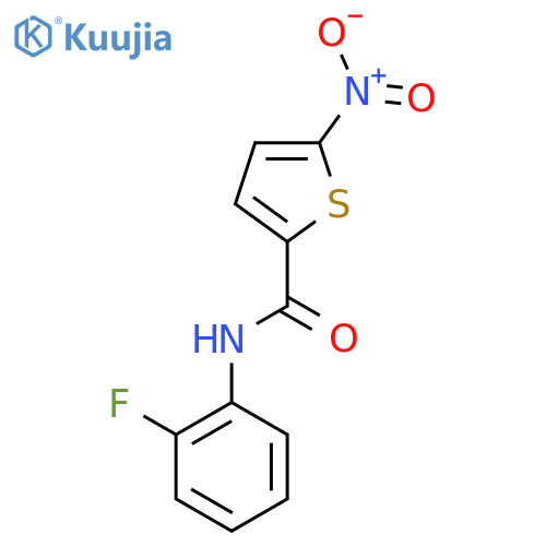N-(2-fluorophenyl)-5-nitrothiophene-2-carboxamide structure