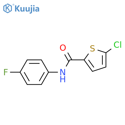 5-chloro-N-(4-fluorophenyl)thiophene-2-carboxamide structure