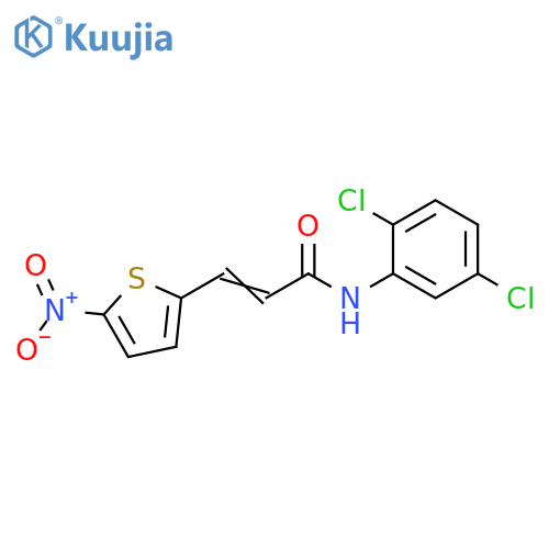 (2E)-N-(2,5-dichlorophenyl)-3-(5-nitrothiophen-2-yl)prop-2-enamide structure