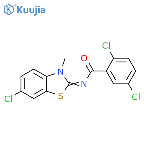 2,5-dichloro-N-(2Z)-6-chloro-3-methyl-2,3-dihydro-1,3-benzothiazol-2-ylidenebenzamide structure