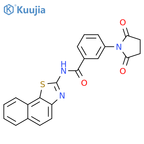 3-(2,5-dioxopyrrolidin-1-yl)-N-{naphtho2,1-d1,3thiazol-2-yl}benzamide structure