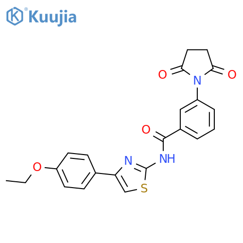 3-(2,5-dioxopyrrolidin-1-yl)-N-4-(4-ethoxyphenyl)-1,3-thiazol-2-ylbenzamide structure