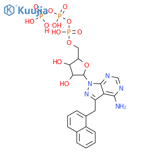 4-Amino-3-(1-naphthylmethyl)-1H-pyrazolo3,4-dpyrimidine-1-(b-D-ribofuranosyl-5'-triphosphate) structure