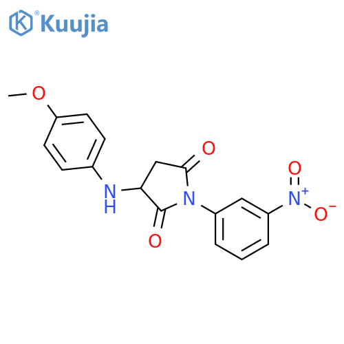 3-[(4-methoxyphenyl)amino]-1-(3-nitrophenyl)pyrrolidine-2,5-dione structure