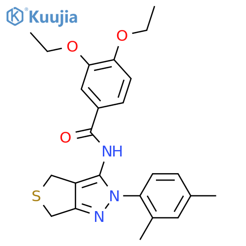 N-[2-(2,4-dimethylphenyl)-2H,4H,6H-thieno[3,4-c]pyrazol-3-yl]-3,4-diethoxybenzamide structure