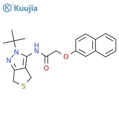 N-{2-tert-butyl-2H,4H,6H-thieno3,4-cpyrazol-3-yl}-2-(naphthalen-2-yloxy)acetamide structure