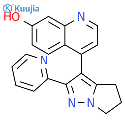 4-2-(pyridin-2-yl)-4H,5H,6H-pyrrolo1,2-bpyrazol-3-ylquinolin-7-ol structure