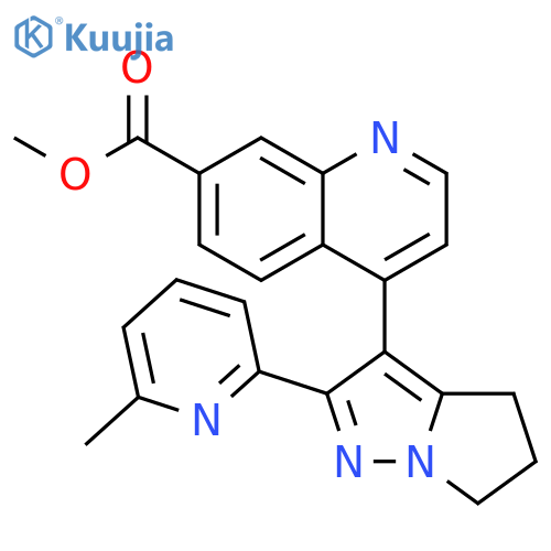Methyl 4-(2-(6-methylpyridin-2-yl)-5,6-dihydro-4H-pyrrolo[1,2-b]pyrazol-3-yl)quinoline-7-carboxylate structure