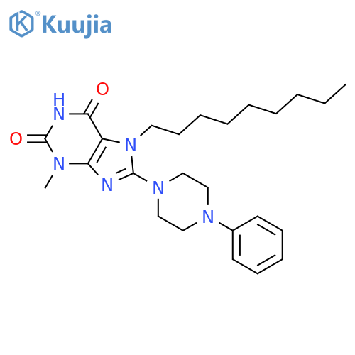 3-methyl-7-nonyl-8-(4-phenylpiperazin-1-yl)-2,3,6,7-tetrahydro-1H-purine-2,6-dione structure