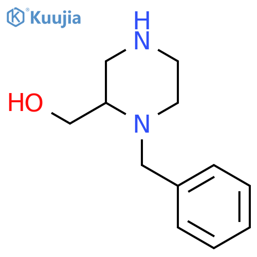 1-(phenylmethyl)-2-Piperazinemethanol structure