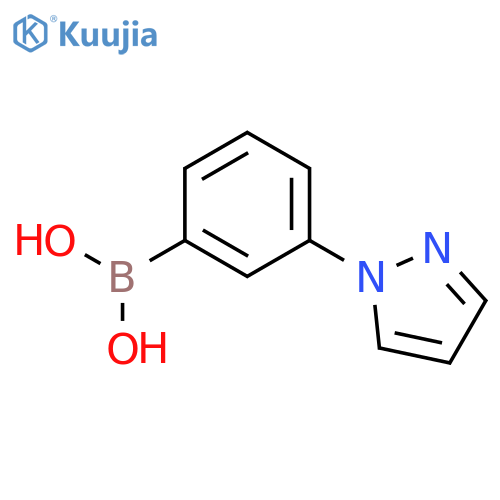 (3-(1H-pyrazol-1-yl)phenyl)boronic acid structure
