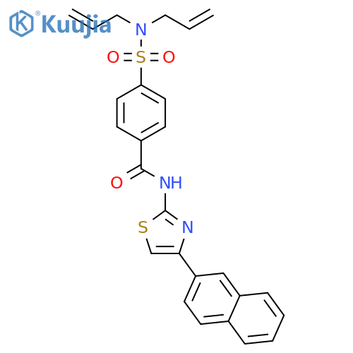 4-bis(prop-2-en-1-yl)sulfamoyl-N-4-(naphthalen-2-yl)-1,3-thiazol-2-ylbenzamide structure