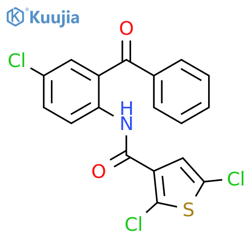 N-(2-benzoyl-4-chlorophenyl)-2,5-dichlorothiophene-3-carboxamide structure
