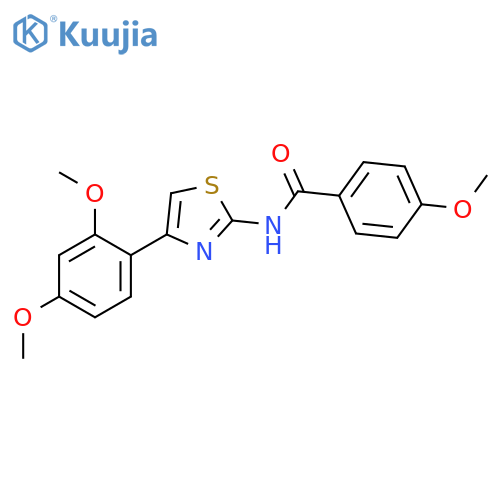 N-4-(2,4-dimethoxyphenyl)-1,3-thiazol-2-yl-4-methoxybenzamide structure