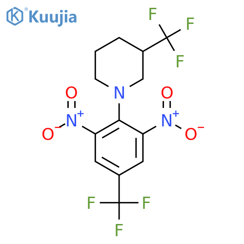 1-2,6-dinitro-4-(trifluoromethyl)phenyl-3-(trifluoromethyl)piperidine structure