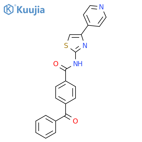 4-benzoyl-N-[4-(pyridin-4-yl)-1,3-thiazol-2-yl]benzamide structure