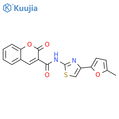 N-4-(5-methylfuran-2-yl)-1,3-thiazol-2-yl-2-oxo-2H-chromene-3-carboxamide structure