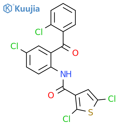 2,5-dichloro-N-4-chloro-2-(2-chlorobenzoyl)phenylthiophene-3-carboxamide structure