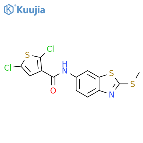 2,5-dichloro-N-2-(methylsulfanyl)-1,3-benzothiazol-6-ylthiophene-3-carboxamide structure