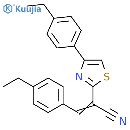 (2Z)-3-(4-ethylphenyl)-2-4-(4-ethylphenyl)-1,3-thiazol-2-ylprop-2-enenitrile structure