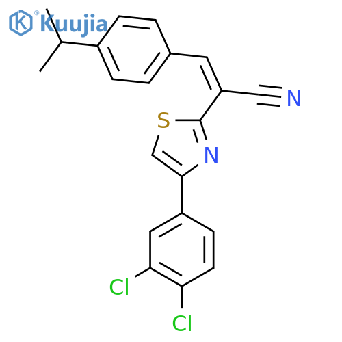 (2Z)-2-[4-(3,4-dichlorophenyl)-1,3-thiazol-2-yl]-3-[4-(propan-2-yl)phenyl]prop-2-enenitrile structure