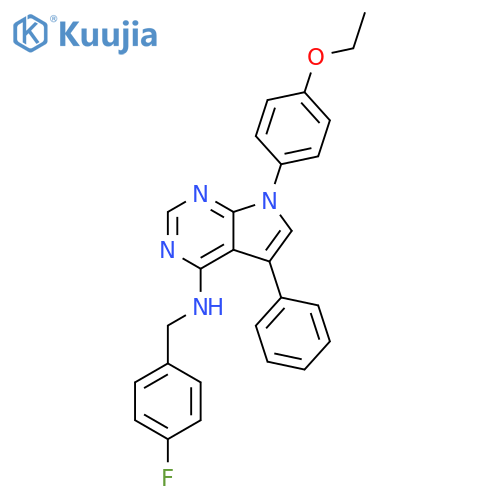 7-(4-ethoxyphenyl)-N-(4-fluorophenyl)methyl-5-phenyl-7H-pyrrolo2,3-dpyrimidin-4-amine structure