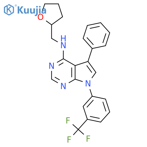 N-[(oxolan-2-yl)methyl]-5-phenyl-7-[3-(trifluoromethyl)phenyl]-7H-pyrrolo[2,3-d]pyrimidin-4-amine structure