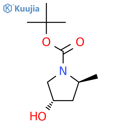 tert-butyl (2S,4S)-4-hydroxy-2-methylpyrrolidine-1-carboxylate structure