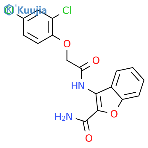 3-2-(2,4-dichlorophenoxy)acetamido-1-benzofuran-2-carboxamide structure