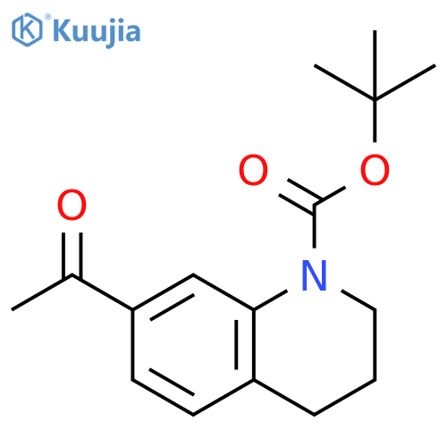 tert-butyl 7-acetyl-3,4-dihydro-2H-quinoline-1-carboxylate structure