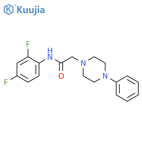 N-(2,4-DIFLUOROPHENYL)-2-(4-PHENYLPIPERAZINYL)ETHANAMIDE structure