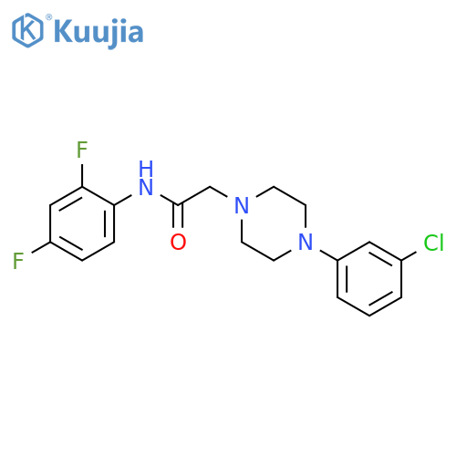 2-[4-(3-CHLOROPHENYL)PIPERAZINO]-N-(2,4-DIFLUOROPHENYL)ACETAMIDE structure