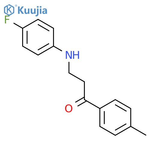 3-(4-FLUOROANILINO)-1-(4-METHYLPHENYL)-1-PROPANONE structure