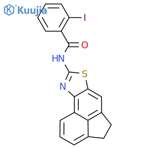 2-iodo-N-{5-thia-3-azatetracyclo6.6.1.0^{2,6}.0^{11,15}pentadeca-1(15),2(6),3,7,11,13-hexaen-4-yl}benzamide structure