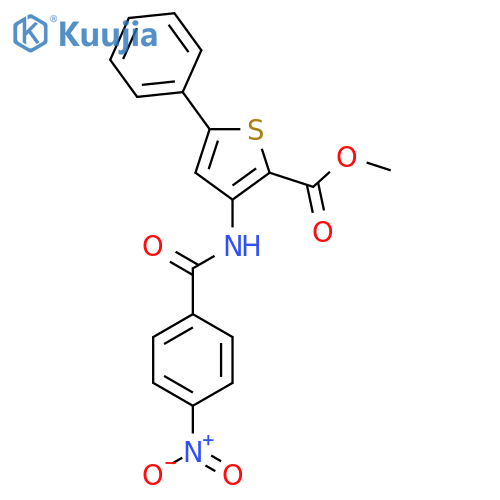 methyl 3-(4-nitrobenzamido)-5-phenylthiophene-2-carboxylate structure