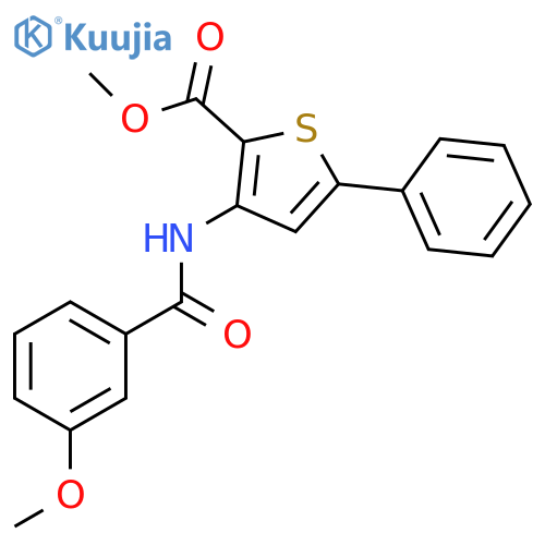 methyl 3-(3-methoxybenzamido)-5-phenylthiophene-2-carboxylate structure