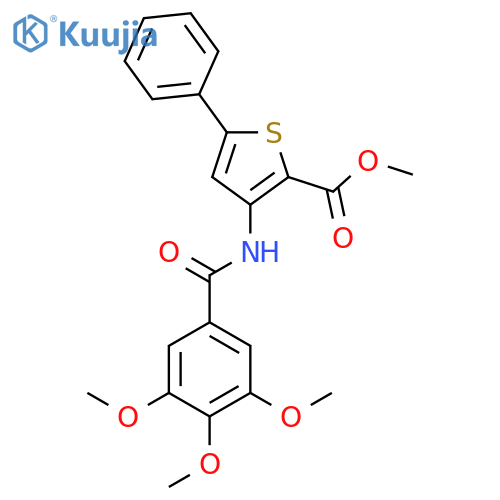 methyl 5-phenyl-3-(3,4,5-trimethoxybenzamido)thiophene-2-carboxylate structure