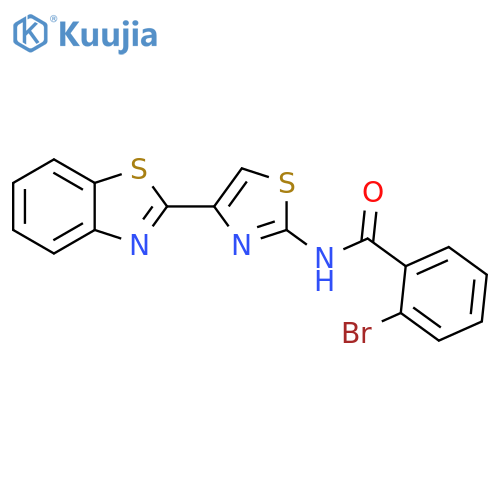 N-4-(1,3-benzothiazol-2-yl)-1,3-thiazol-2-yl-2-bromobenzamide structure