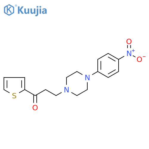 3-[4-(4-NITROPHENYL)PIPERAZINO]-1-(2-THIENYL)-1-PROPANONE structure