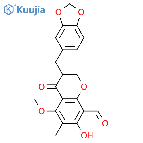 3',4',5,7-Tetrahydroxy-8-formyl-6-methylhomoisoflavanone; (R)-form, 3',4'-Methylene, 5-Me ether structure