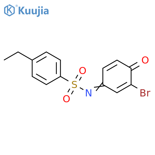 N-(1Z)-3-bromo-4-oxocyclohexa-2,5-dien-1-ylidene-4-ethylbenzene-1-sulfonamide structure