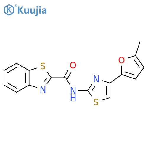 N-4-(5-methylfuran-2-yl)-1,3-thiazol-2-yl-1,3-benzothiazole-2-carboxamide structure