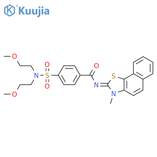 4-bis(2-methoxyethyl)sulfamoyl-N-(2Z)-3-methyl-2H,3H-naphtho2,1-d1,3thiazol-2-ylidenebenzamide structure