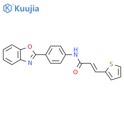 (2E)-N-4-(1,3-benzoxazol-2-yl)phenyl-3-(thiophen-2-yl)prop-2-enamide structure