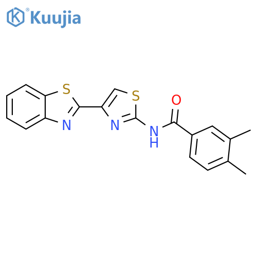 N-4-(1,3-benzothiazol-2-yl)-1,3-thiazol-2-yl-3,4-dimethylbenzamide structure
