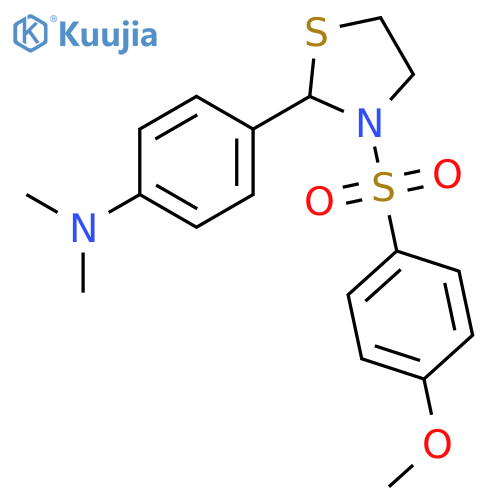 Thiazolidine, 2-[4-(dimethylamino)phenyl]-3-[(4-methoxyphenyl)sulfonyl]- (9ci) structure