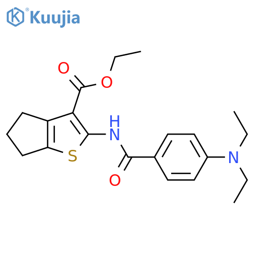ethyl 2-4-(diethylamino)benzamido-4H,5H,6H-cyclopentabthiophene-3-carboxylate structure