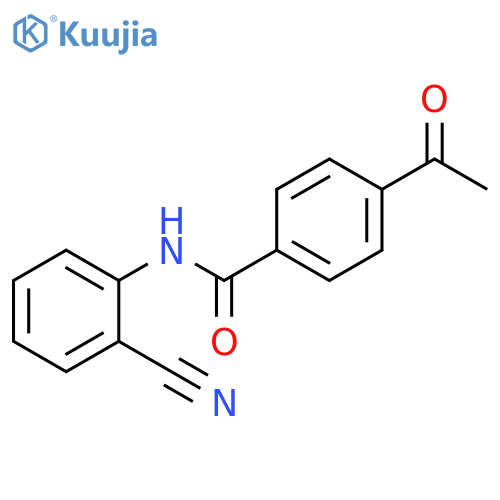 4-acetyl-N-(2-cyanophenyl)benzamide structure
