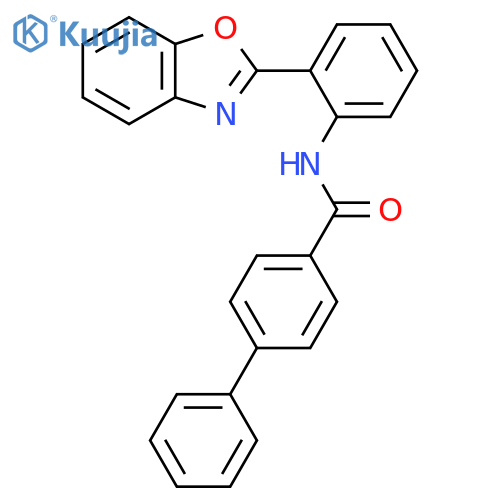 N-2-(1,3-benzoxazol-2-yl)phenyl-1,1'-biphenyl-4-carboxamide structure